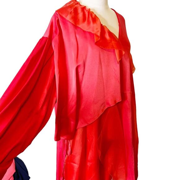 NWT MSGM ruffled asymmetric wrap dress ruffle sz 42 - Picture 11 of 12